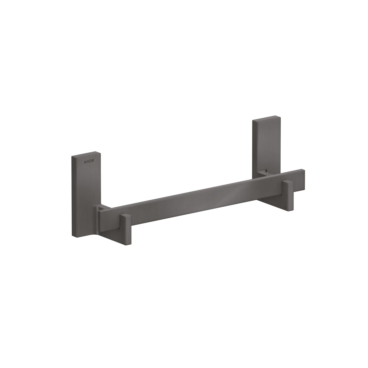 AXOR 42613340 Universal Rectangular Towel Bar, 12" - Brushed Black Chrome