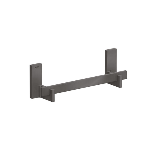 AXOR 42613340 Universal Rectangular Towel Bar, 12" - Brushed Black Chrome