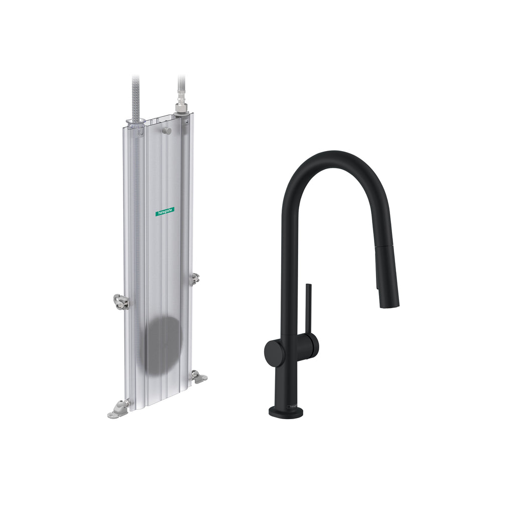 HANSGROHE 72850671 Talis N HighArc Kitchen Faucet, A-Style 2-Spray Pull-Down with sBox, 1.75 GPM - Matte Black