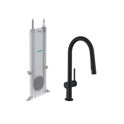 HANSGROHE 72850671 Talis N HighArc Kitchen Faucet, A-Style 2-Spray Pull-Down with sBox, 1.75 GPM - Matte Black