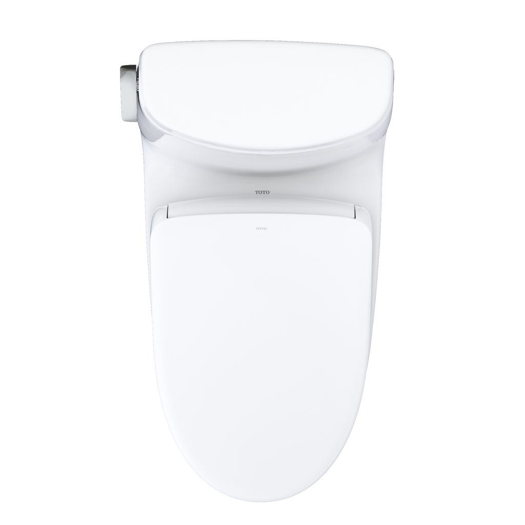 TOTO MW6044726CUFGA#01 Washlet+ Ultramax Ii 1G One-Piece Elongated 1.0 Gpf Toilet With Auto Flush Washlet+ S7 Contemporary Bidet Seat - Cotton White