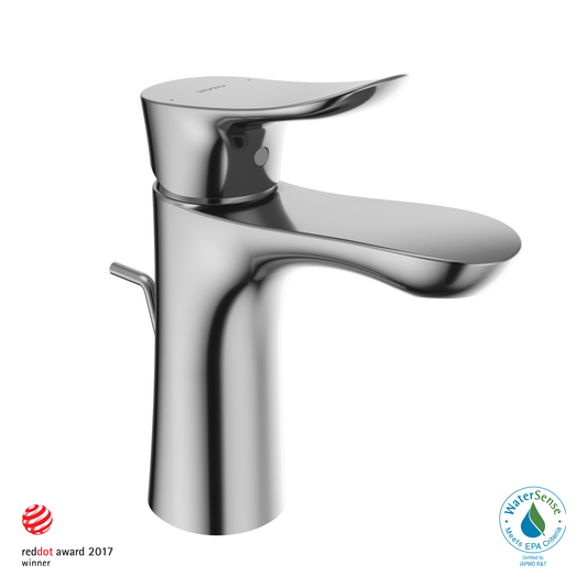 TOTO TLG01301U#CP Go 1.2 Gpm Single Handle Bathroom Sink Faucet With Comfort Glide Technology And Drain Assembly - Polished Chrome