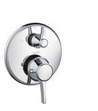 HANSGROHE 15753001 Ecostat Classic Thermostatic Trim with Volume Control and Diverter, Round - Chrome
