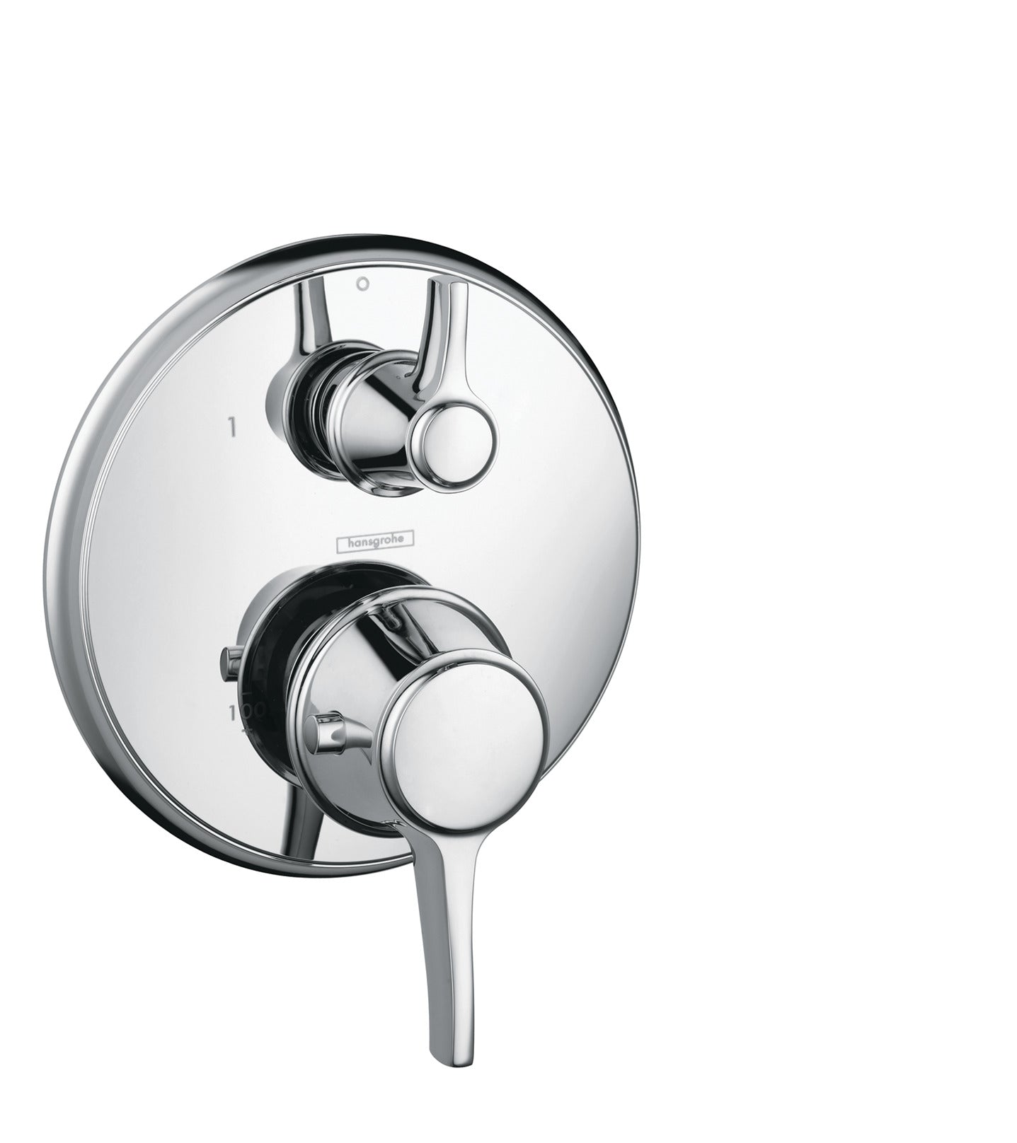 HANSGROHE 15753001 Ecostat Classic Thermostatic Trim with Volume Control and Diverter, Round - Chrome