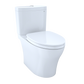 TOTO MS446124CEMFGN#01 Aquia IV Two-Piece Elongated Dual Flush 1.28 and 0.9 GPF Universal Height Toilet with CEFIONTECT , Cotton White