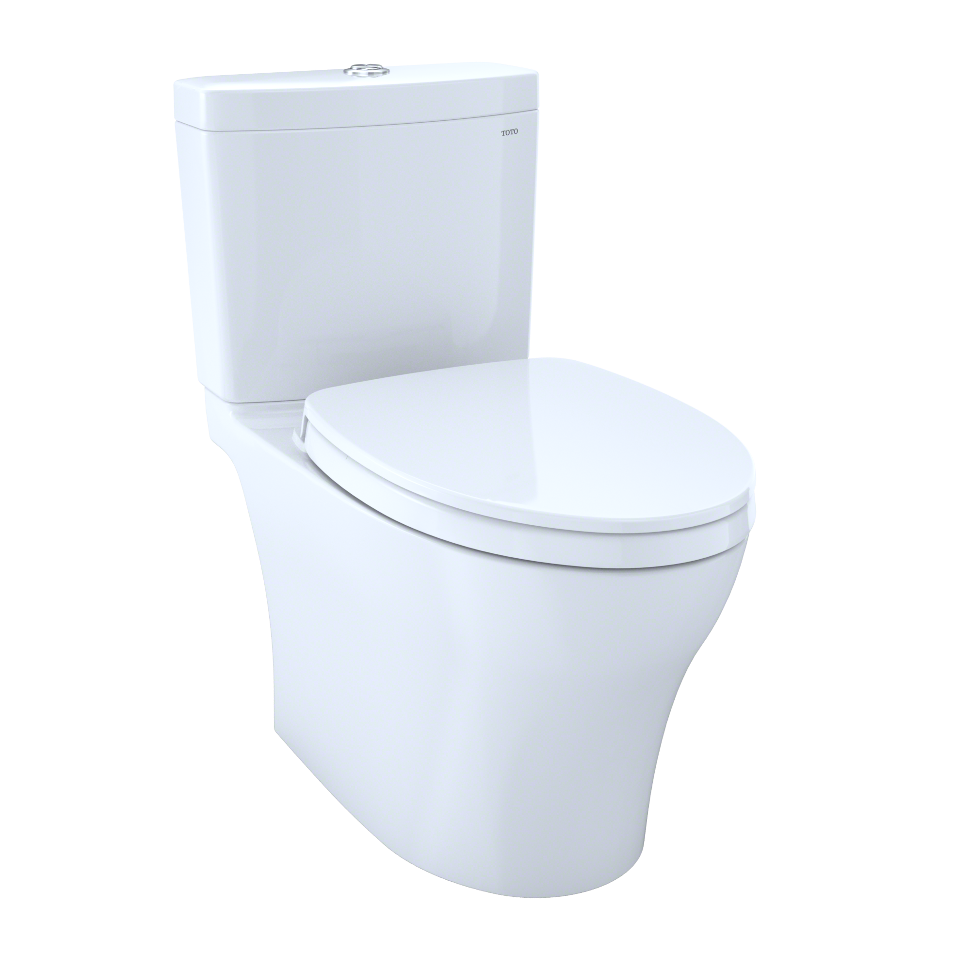 TOTO MS446124CEMFGN#01 Aquia Iv Two-Piece Elongated Dual Flush 1.28 And 0.9 Gpf Universal Height Toilet With Cefiontect - Cotton White