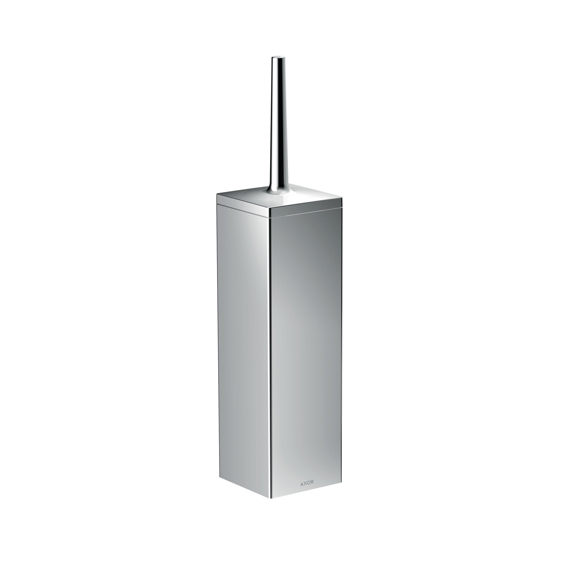 AXOR Universal Rectangular  Toilet Brush Holder, Wall-Mounted in Chrome