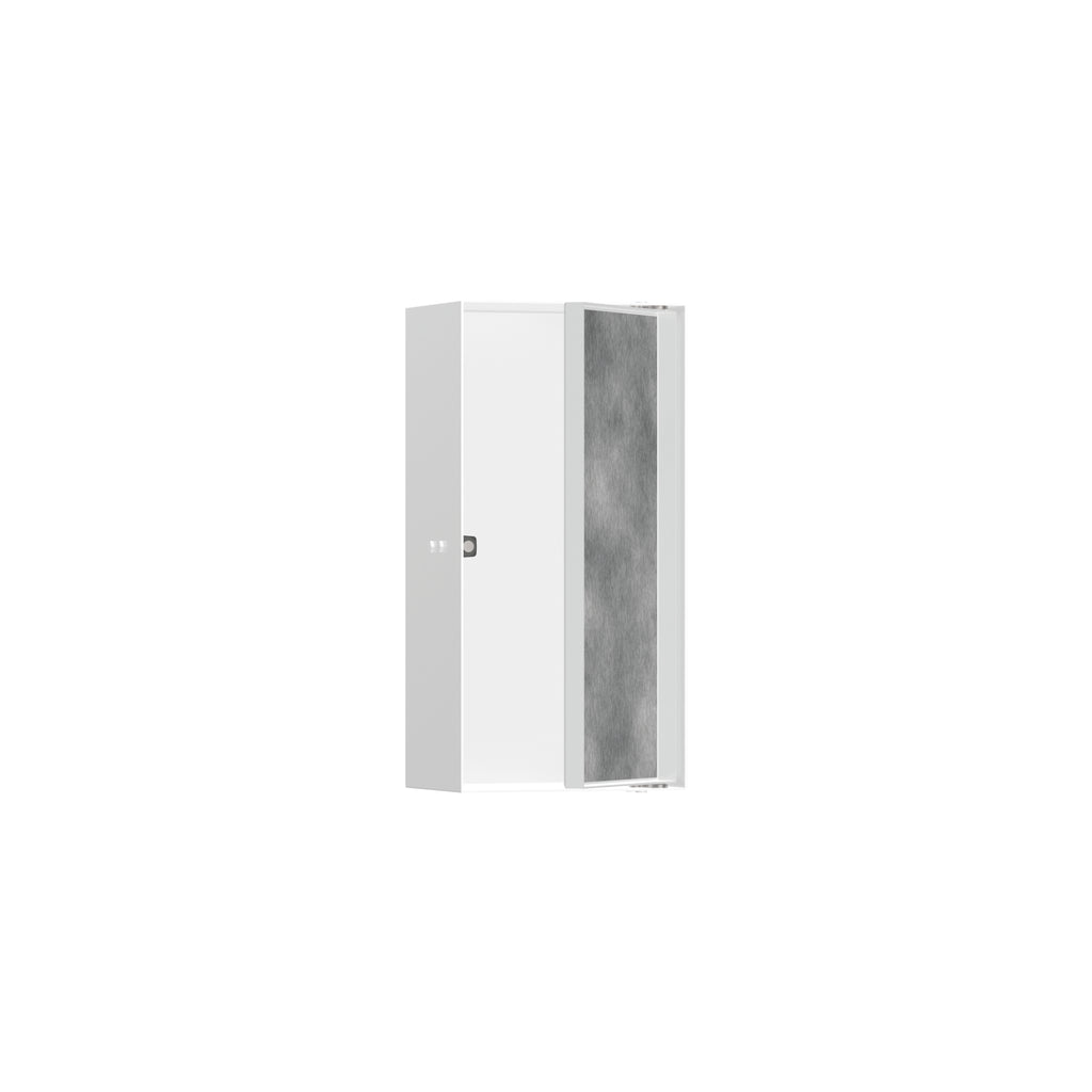 HANSGROHE 56082700 XtraStoris Rock Wall Niche with Tileable Door 12"x 6"x 4" - Matte White