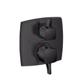 HANSGROHE 15728671 Ecostat Classic Thermostatic Trim with Volume Control and Diverter, Square - Matte Black