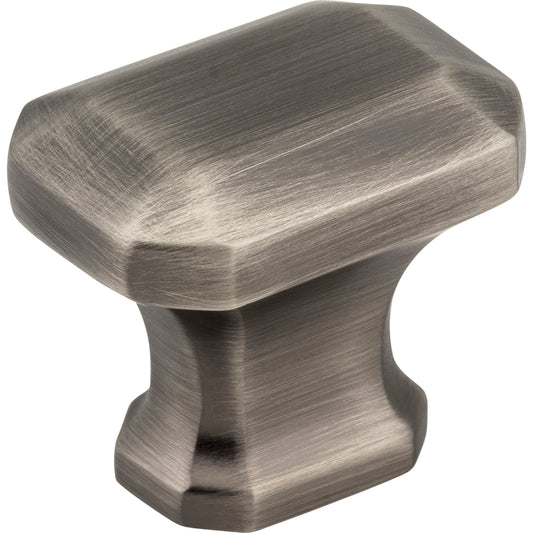 JEFFREY ALEXANDER 165BNBDL Ella 1-1/4" Length Rectangle Knob - Brushed Pewter