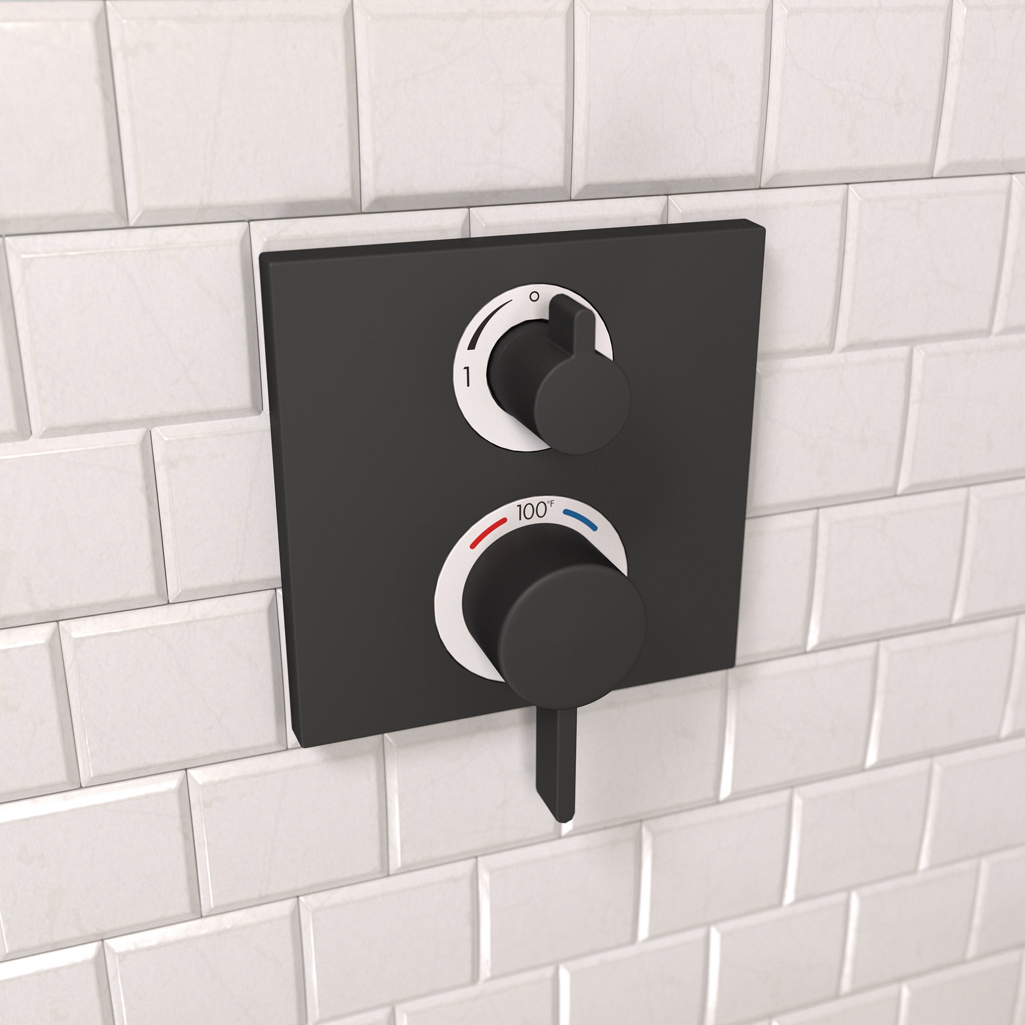 HANSGROHE 15712671 Ecostat Thermostatic Trim with Volume Control - Matte Black