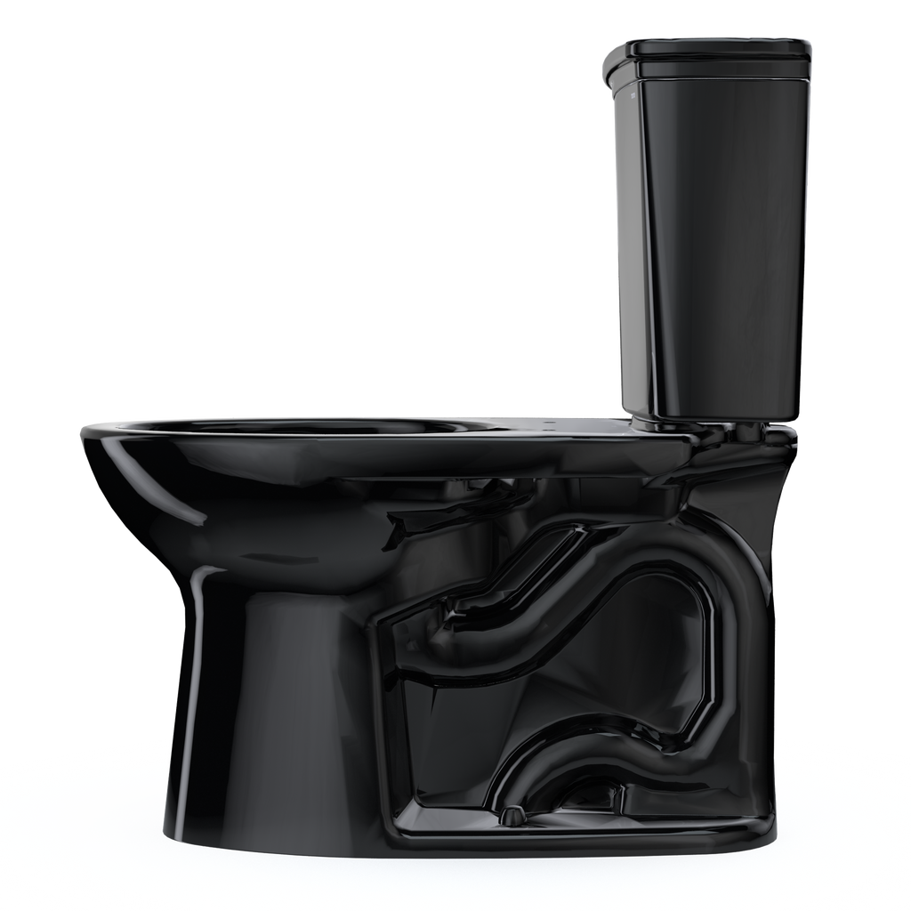 TOTO CST786CEF#51 Drake Transitional Two-Piece Elongated 1.28 Gpf Universal Height Tornado Flush Toilet - Ebony