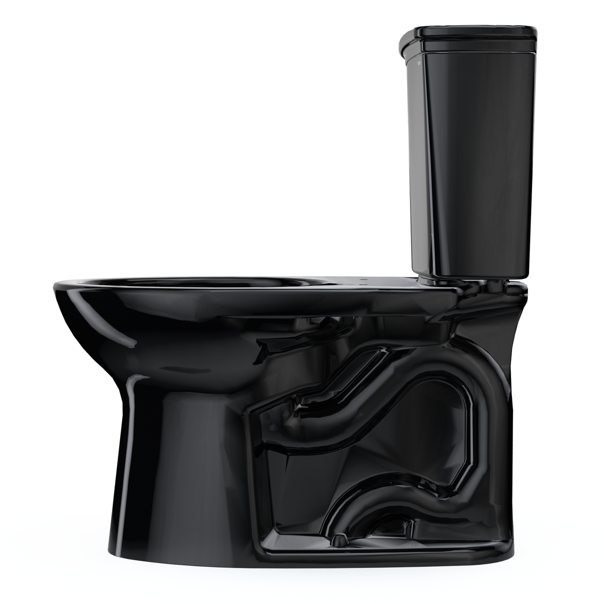 TOTO CST786CEF#51 Drake Transitional Two-Piece Elongated 1.28 Gpf Universal Height Tornado Flush Toilet - Ebony