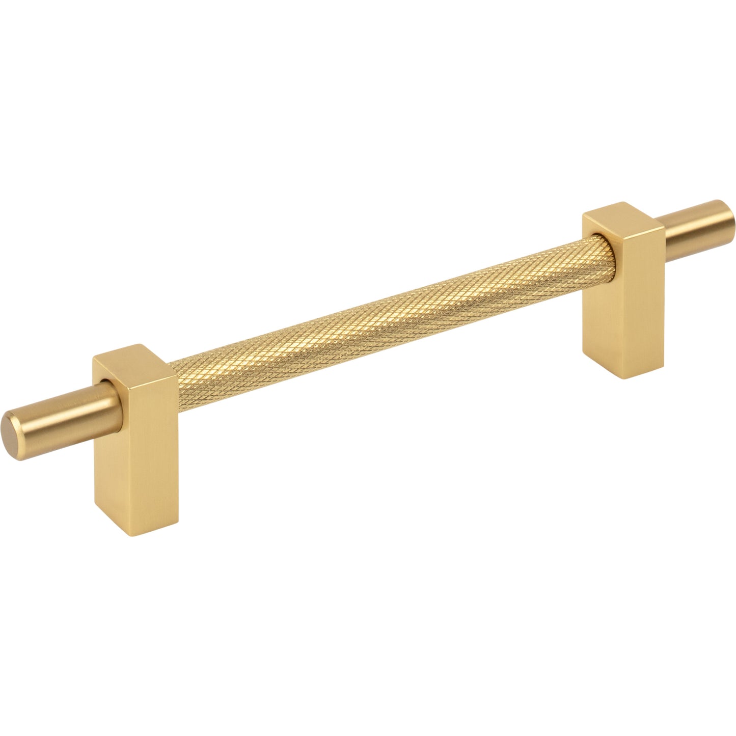 JEFFREY ALEXANDER 598-128BG Larkin Knurled Center 128 mm Center-to-Center Bar Pull - Brushed Gold