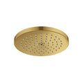 AXOR 28615251 ShowerSolutions Showerhead 180 1-Jet Powder Rain, 2.5 GPM - Brushed Gold Optic