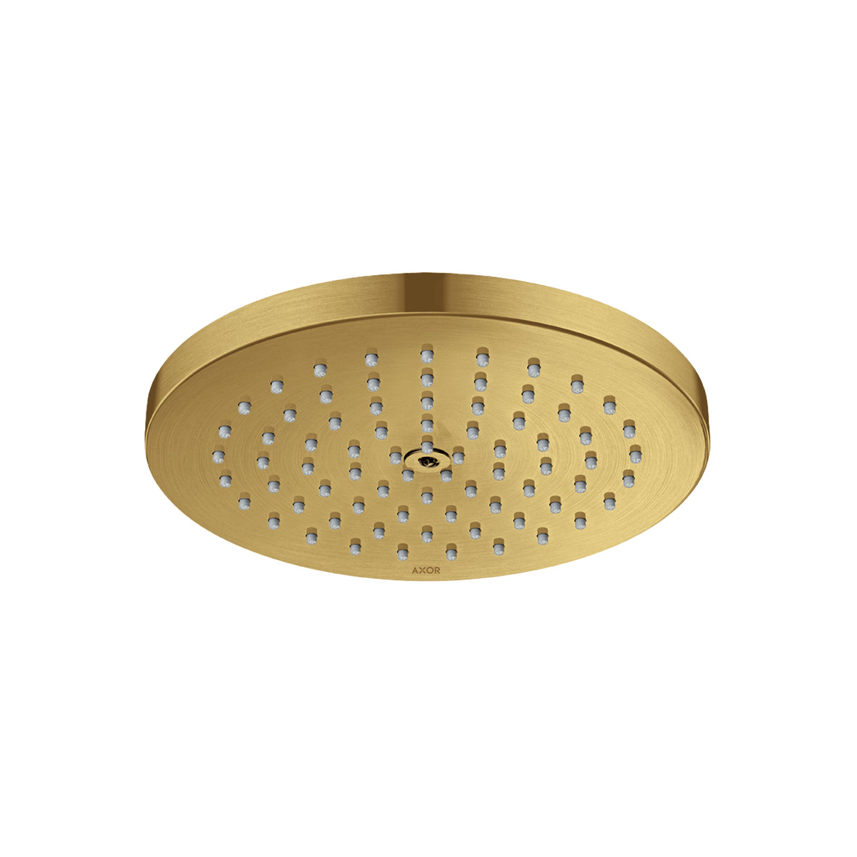 AXOR 28615251 ShowerSolutions Showerhead 180 1-Jet Powder Rain, 2.5 GPM - Brushed Gold Optic