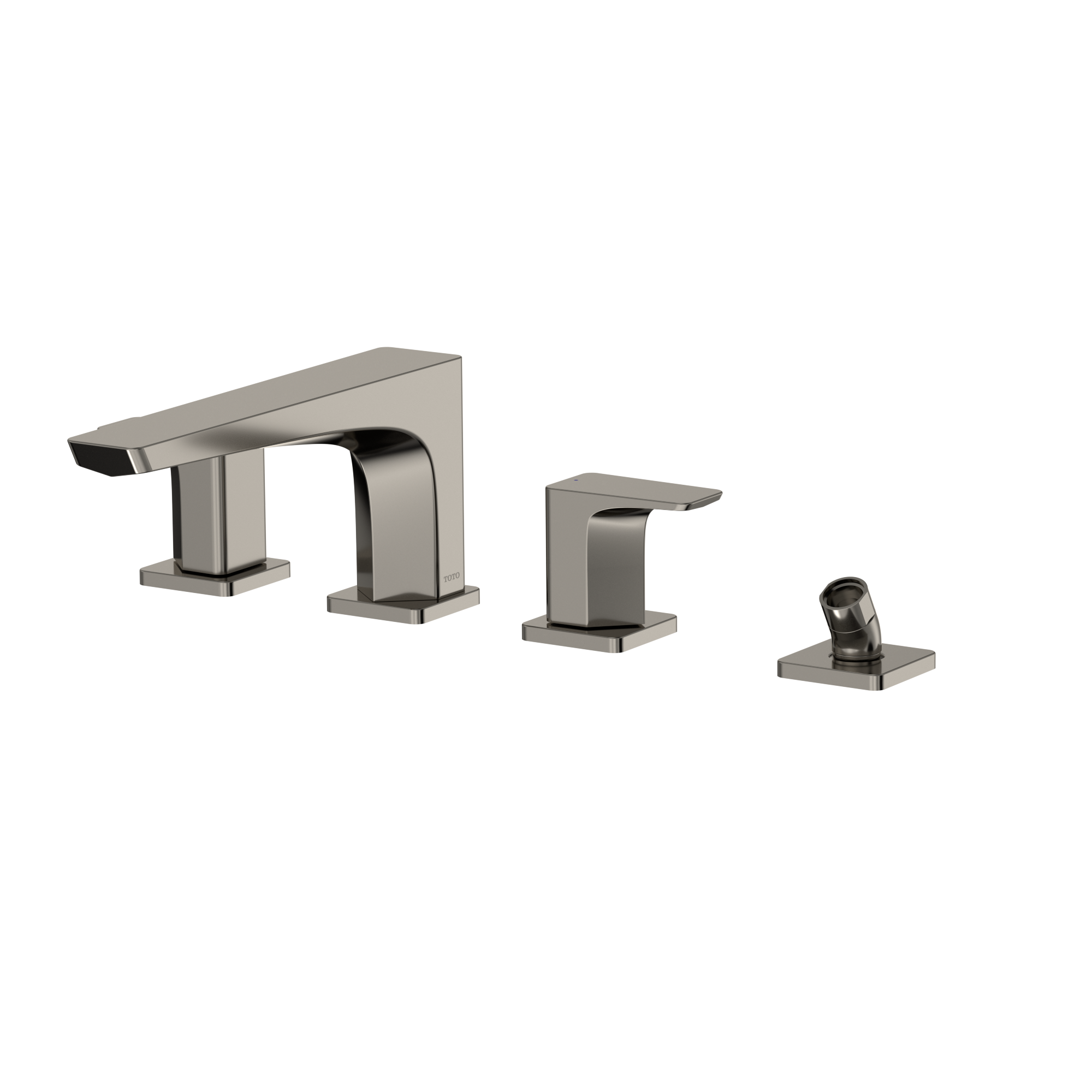 TOTO TBG07202U#PN Ge Two-Handle Deck-Mount Roman Tub Filler Trim With Handshower - Polished Nickel