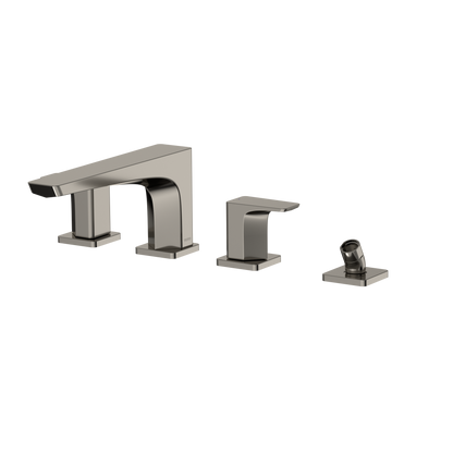 TOTO TBG07202U#PN Ge Two-Handle Deck-Mount Roman Tub Filler Trim With Handshower - Polished Nickel