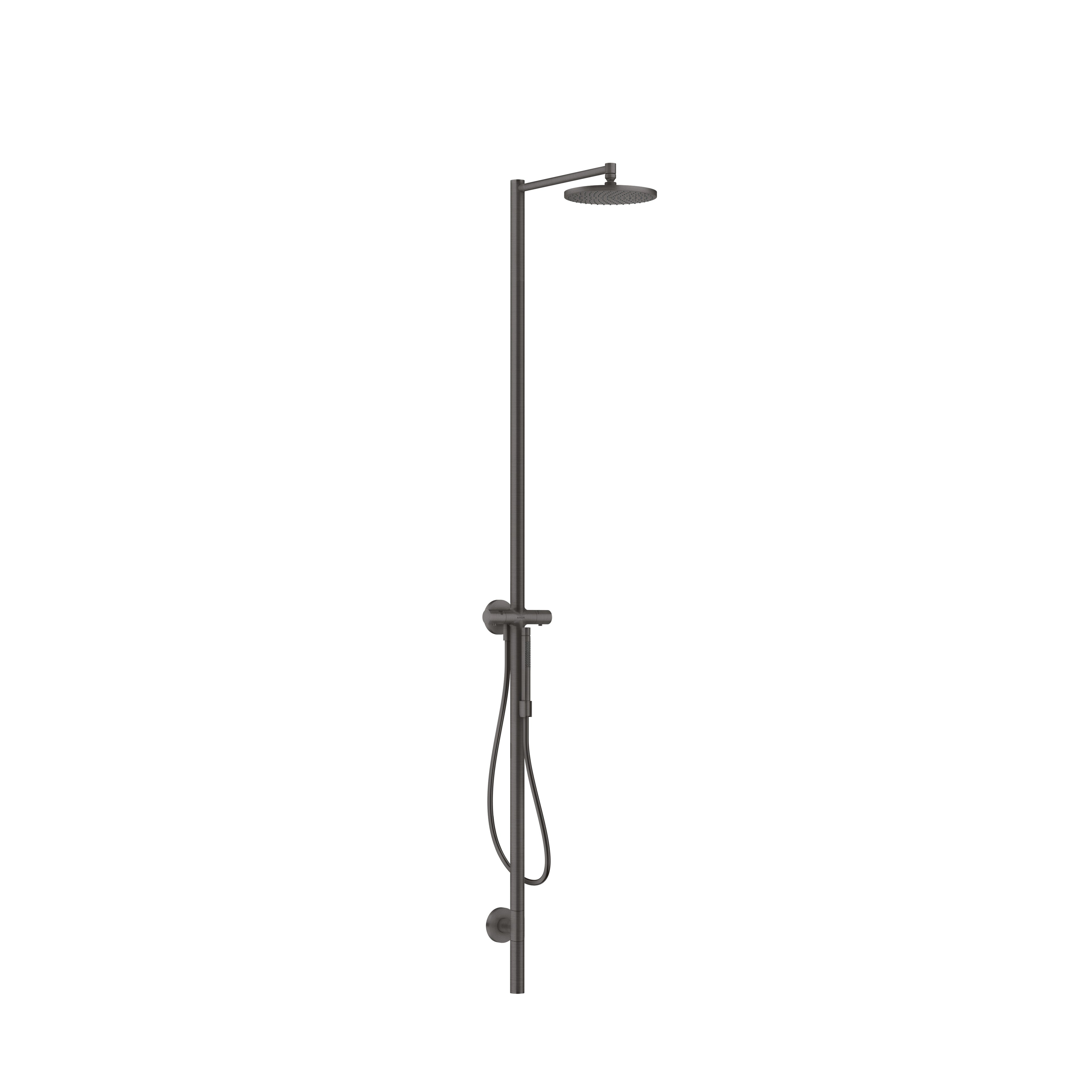 AXOR 12673341 Starck Showerpipe 240 1-Jet, 1.75 GPM - Brushed Black Chrome