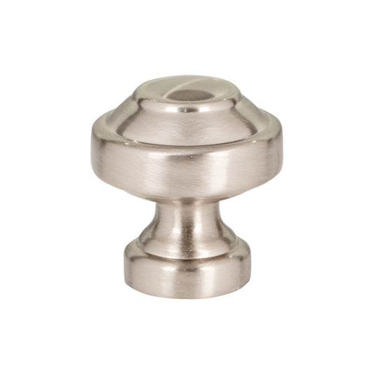 ATLAS A640-BRN Malin 1 1/8" Length Mushroom Knob - Brushed Nickel