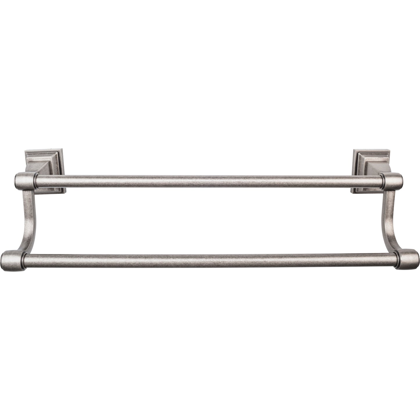 TOP KNOBS STK7AP TOP BATH (R) Stratton Bath Double 20" Wall Mounted  Towel Bar , Antique Pewter