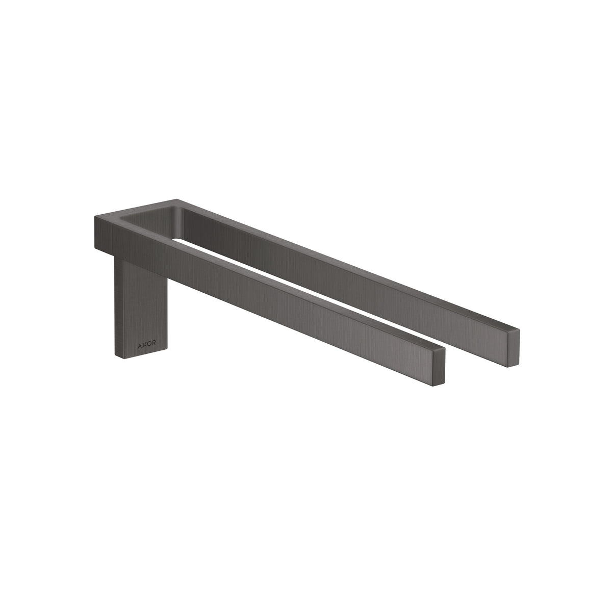 AXOR 42622340 Universal Rectangular Towel Holder Twin-Handle - Brushed Black Chrome