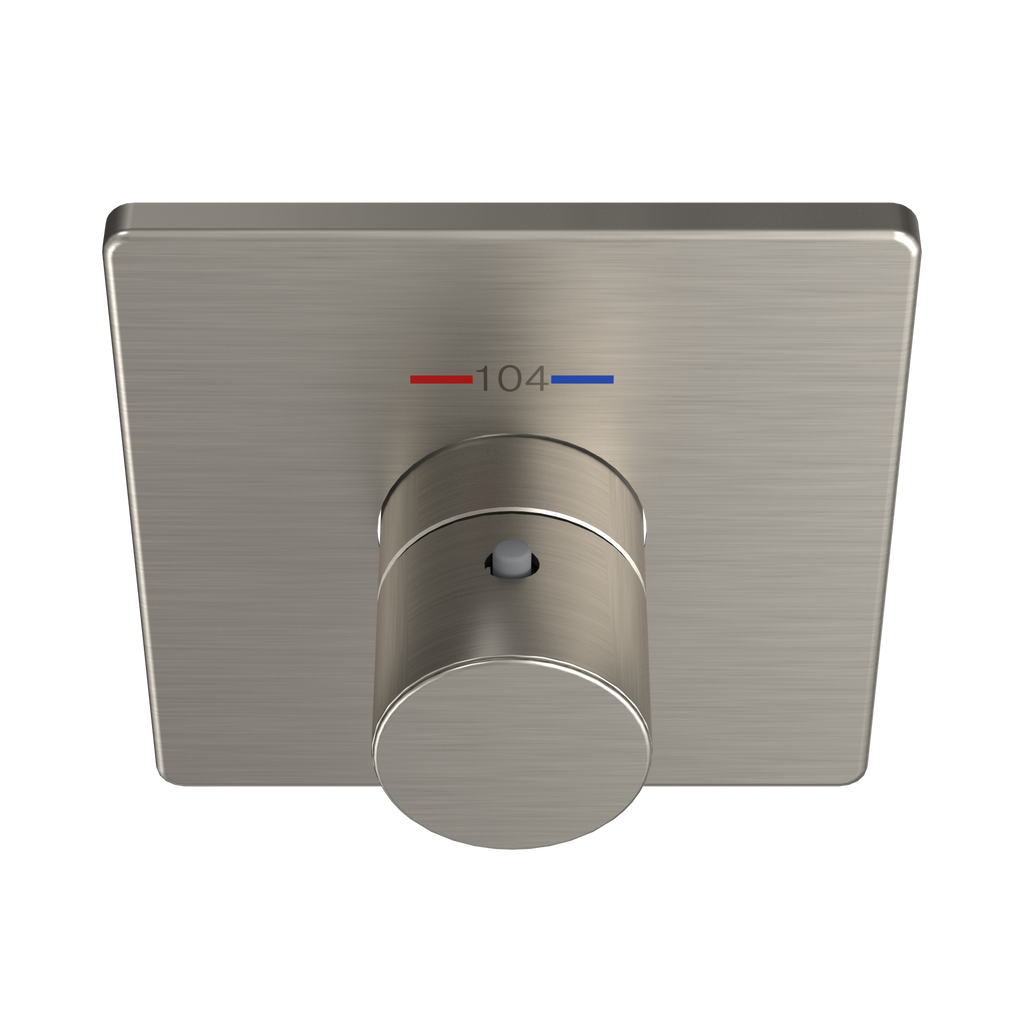 TOTO TBV02401U#BN Square Thermostatic Mixing Valve Shower Trim - Brushed Nickel