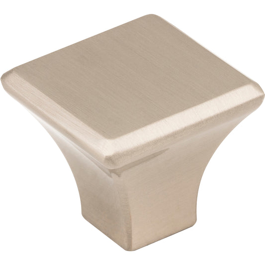 JEFFREY ALEXANDER 972SN Marlo 1-1/8" Length Square Knob - Satin Nickel