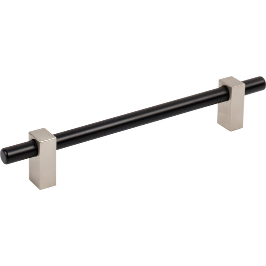 JEFFREY ALEXANDER 478-160MBSN Larkin 2 160 mm Center-to-Center Bar Pull - Matte Black w/Satin Nickel