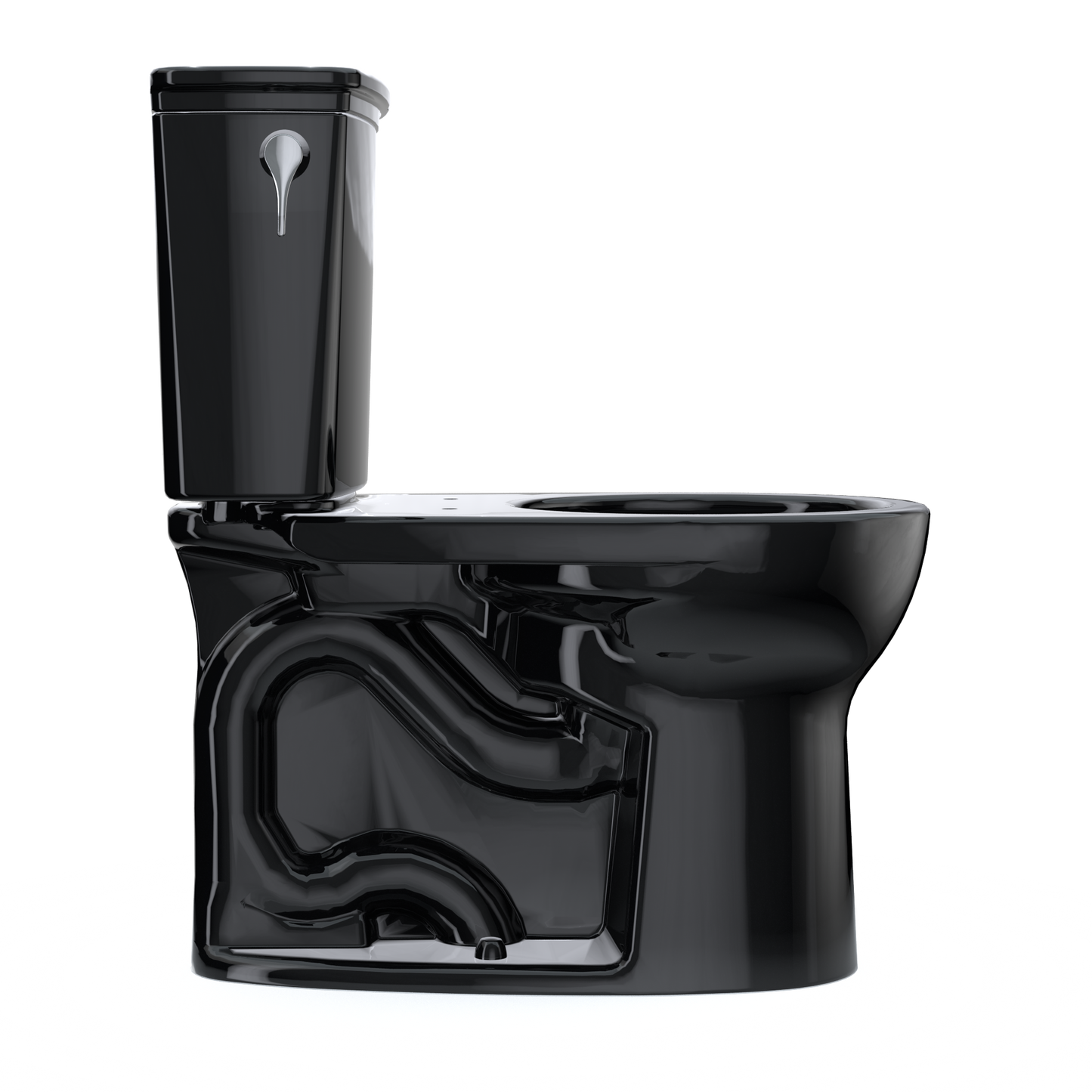 TOTO CST785CEF#51 Drake Transitional Two-Piece Round 1.28 GPF Universal Height TORNADO FLUSH Toilet , Ebony