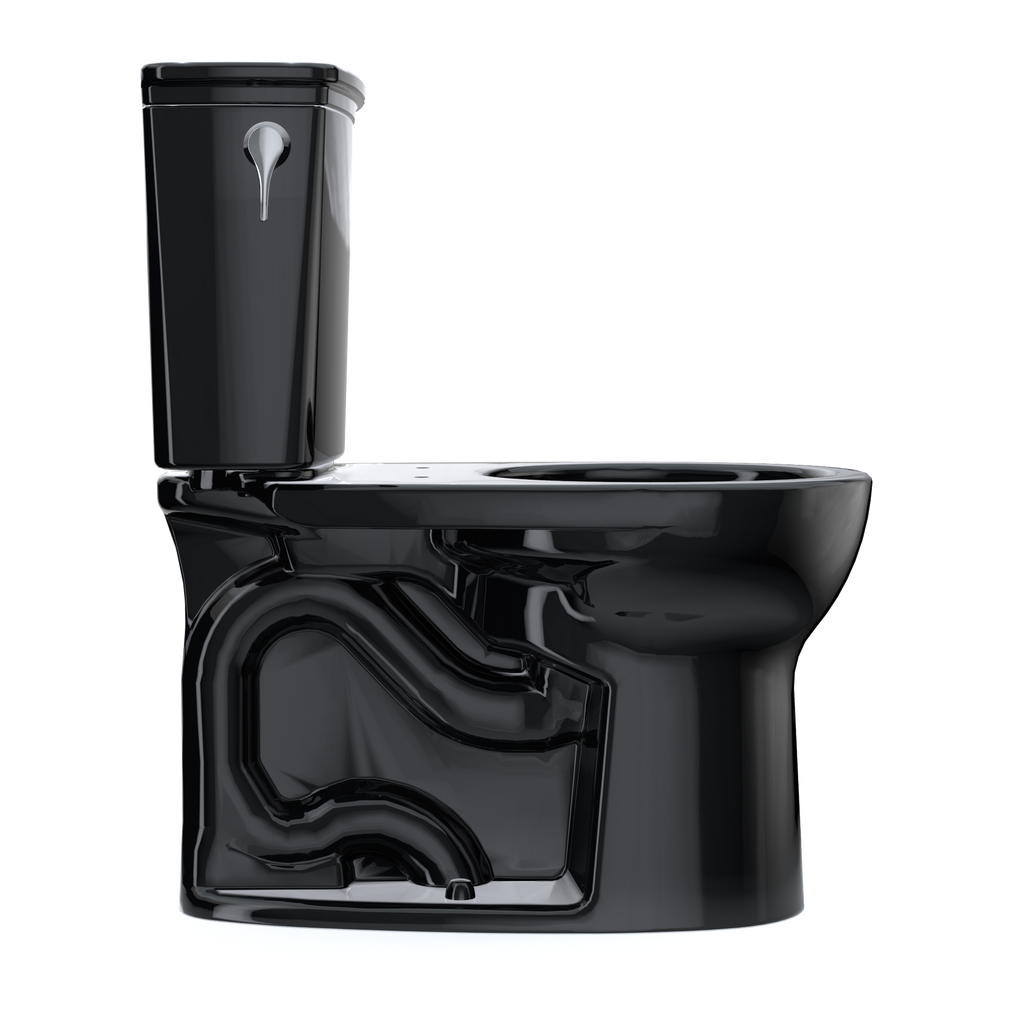 TOTO CST785CEF#51 Drake Transitional Two-Piece Round 1.28 Gpf Universal Height Tornado Flush Toilet - Ebony
