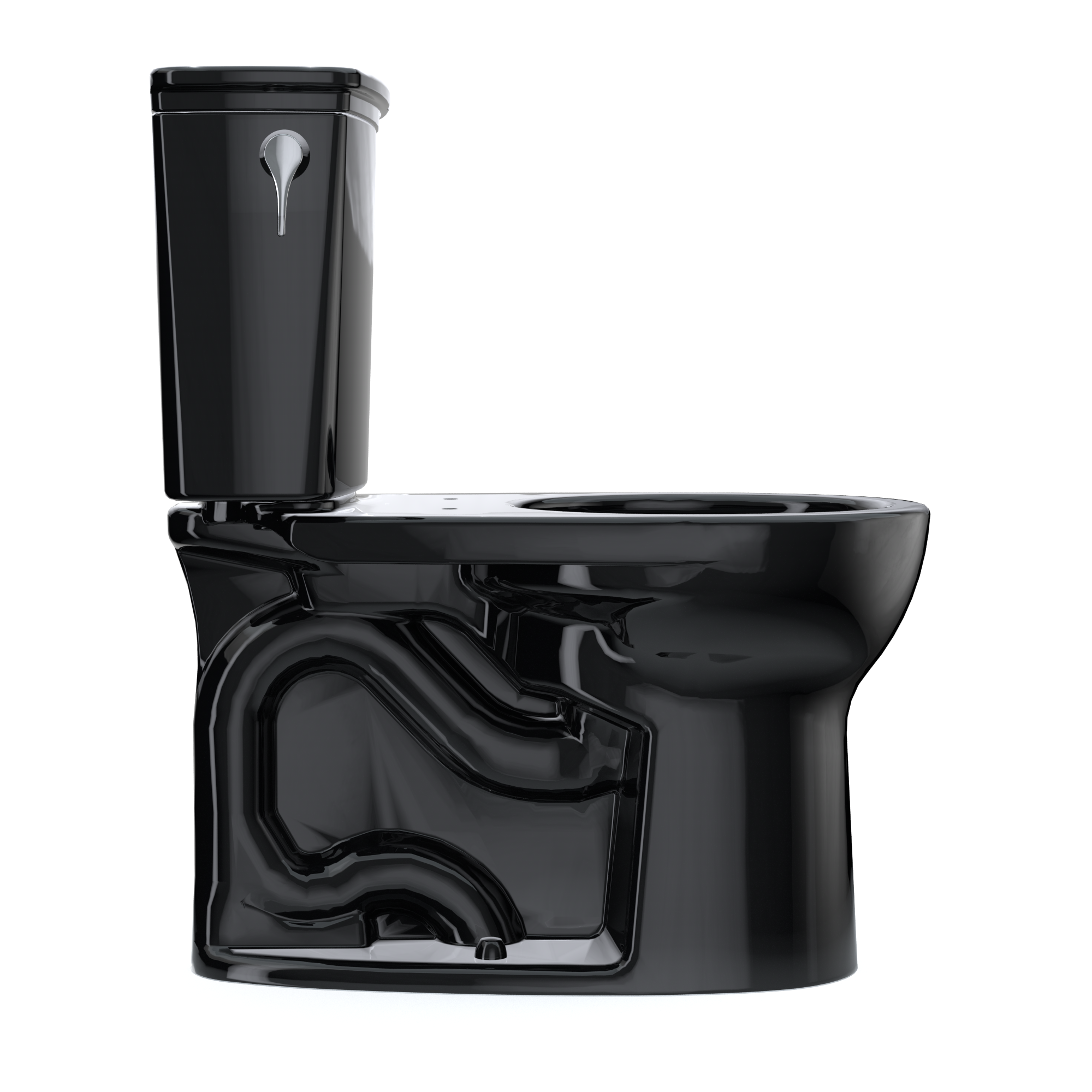 TOTO CST785CEF#51 Drake Transitional Two-Piece Round 1.28 Gpf Universal Height Tornado Flush Toilet - Ebony
