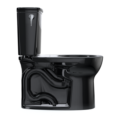 TOTO CST785CEF#51 Drake Transitional Two-Piece Round 1.28 Gpf Universal Height Tornado Flush Toilet - Ebony