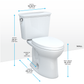 TOTO MS786124CEG#01 Drake Transitional Two-Piece Elongated 1.28 GPF TORNADO FLUSH Toilet with CEFIONTECT and SoftClose Seat , Cotton White