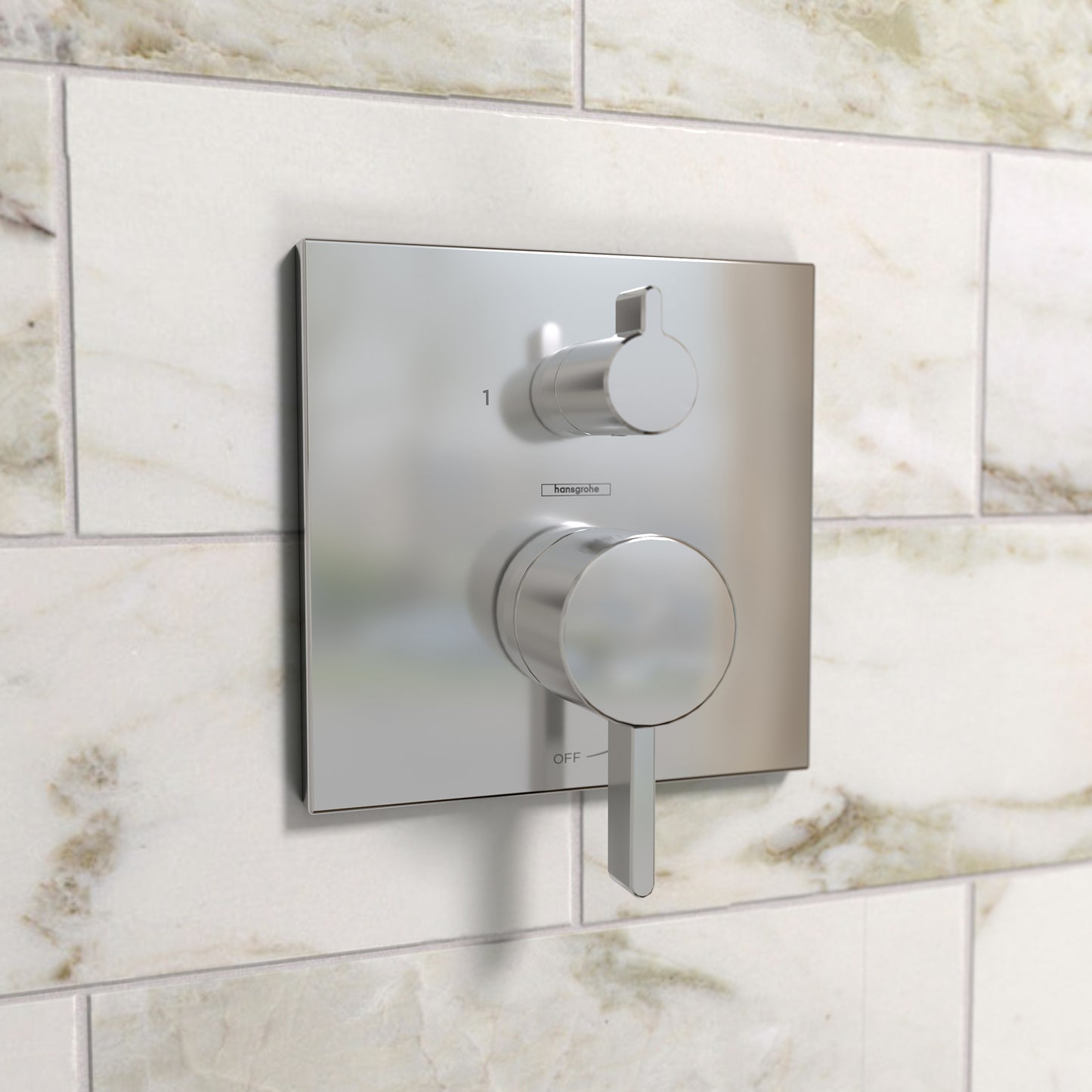 HANSGROHE 15862001 Chrome Ecostat Modern Pressure Balance Trim