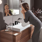 HANSGROHE 75033671 Vivenis Widespread Faucet 95 with Pop-UP Drain, 1.2 GPM - Matte Black