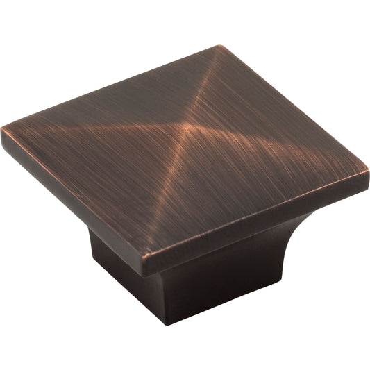 JEFFREY ALEXANDER 595DBAC Cairo 1-1/4" Length Square Knob - Brushed Oil Rubbed Bronze