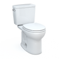 TOTO CST775CEFG#01 Drake Two-Piece Round 1.28 GPF Universal Height TORNADO FLUSH Toilet with CEFIONTECT , Cotton White