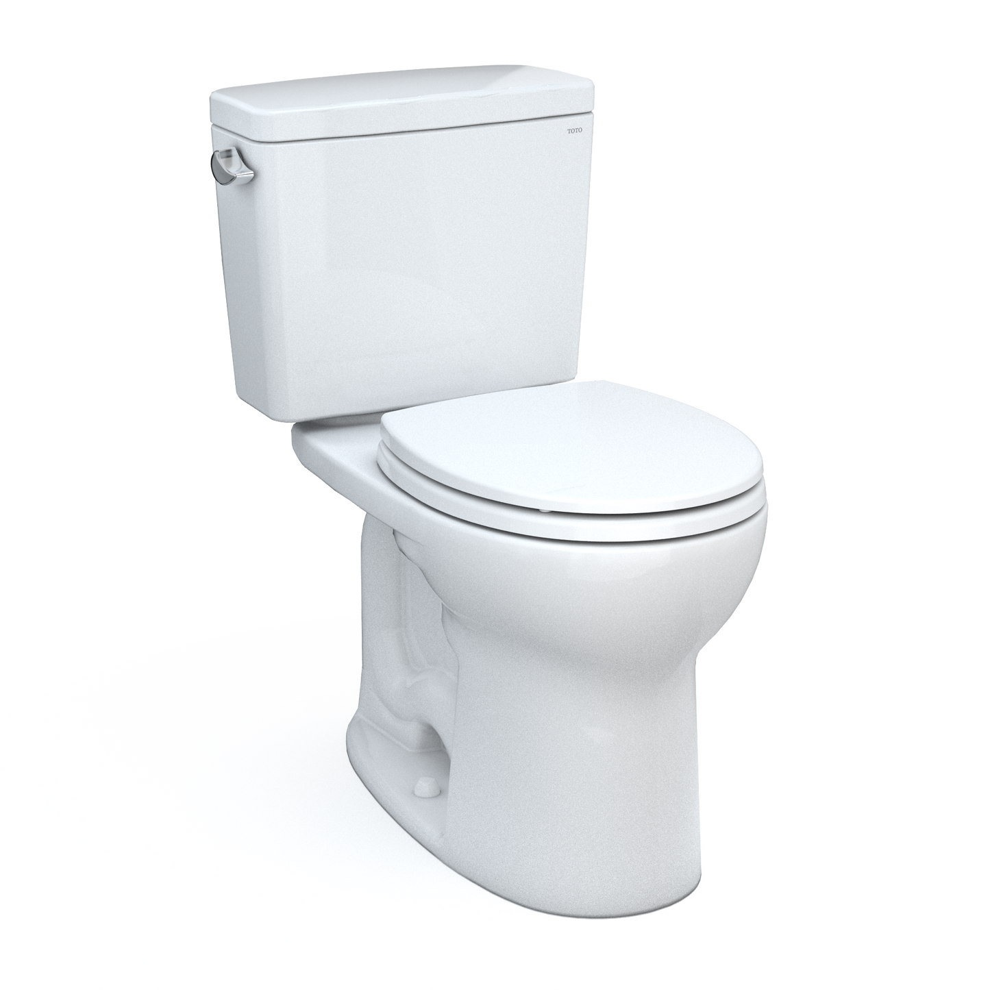 TOTO CST775CEFG#01 Drake Two-Piece Round 1.28 GPF Universal Height TORNADO FLUSH Toilet with CEFIONTECT , Cotton White