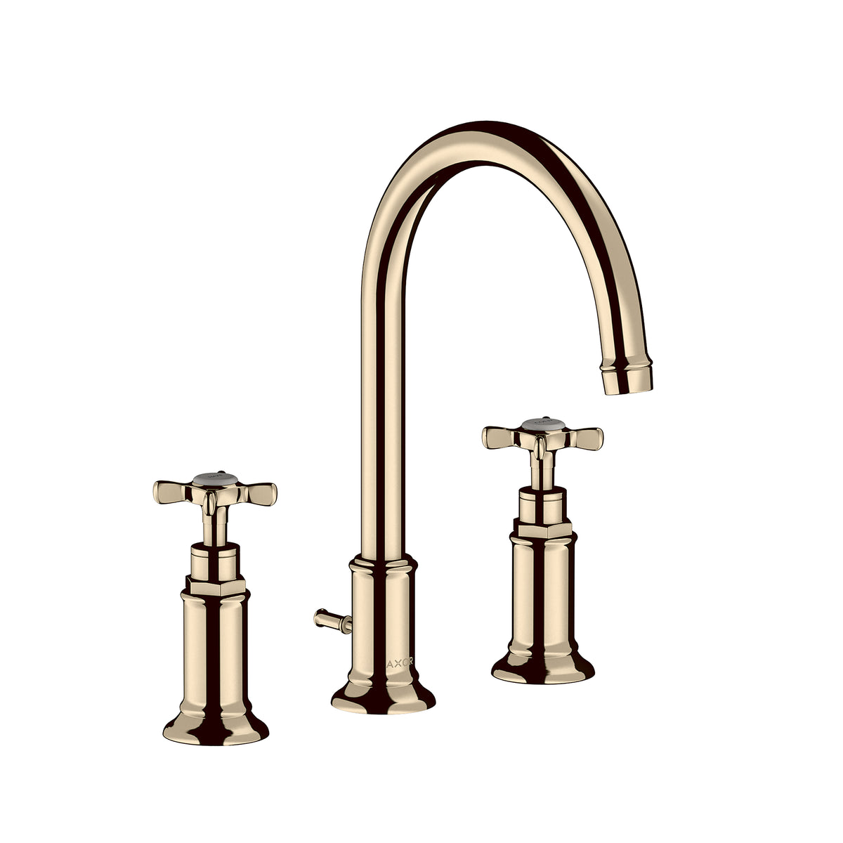AXOR 16513831 Montreux Widespread Faucet 180 with Cross Handles and Pop-Up Drain, 1.2 GPM - Polished Nickel