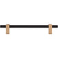 JEFFREY ALEXANDER 478-160MBSBZ Larkin 2 160 mm Center-to-Center Bar Pull - Matte Black w/Satin Bronze