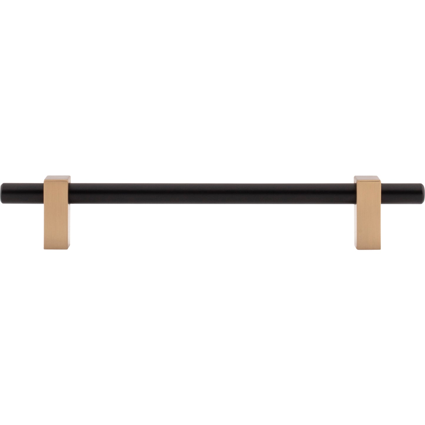 JEFFREY ALEXANDER 478-160MBSBZ Larkin 2 160 mm Center-to-Center Bar Pull - Matte Black w/Satin Bronze