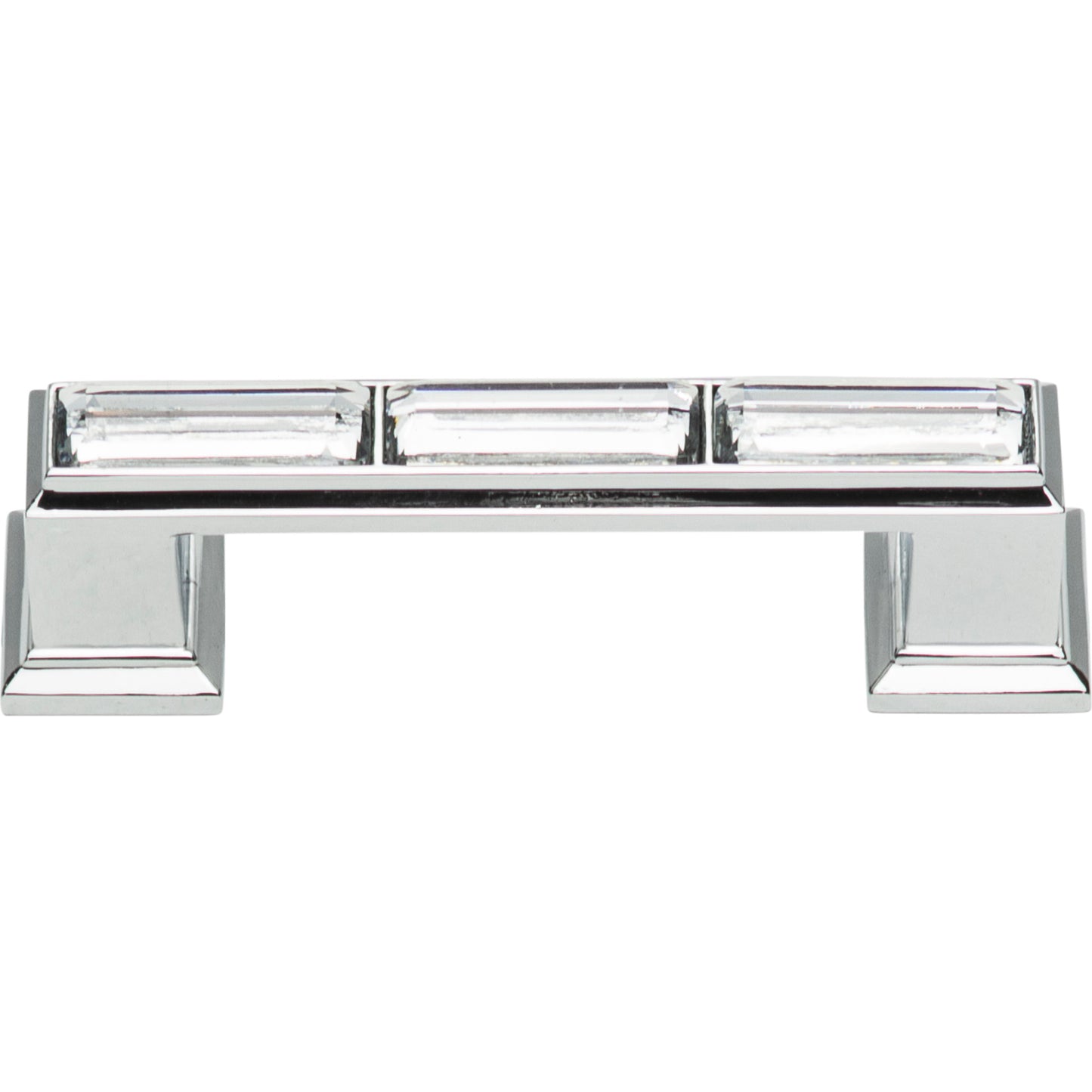 ATLAS 341-CH Legacy Crystal 3" Center to Center Bar Pull - Polished Chrome