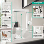 HANSGROHE 76063701 Finoris Single-Hole Faucet 230 with 2-Spray Pull-Out, 1.2 GPM - Matte White