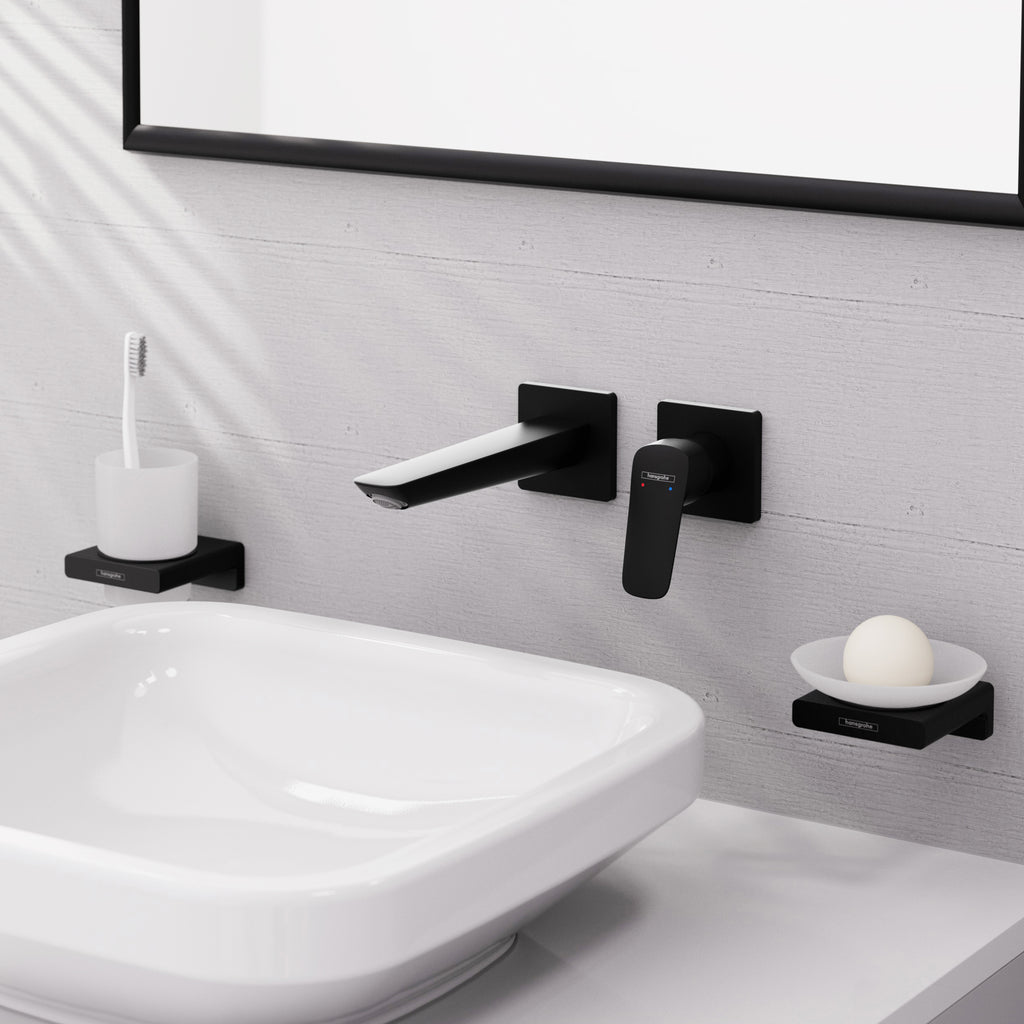 HANSGROHE 71256671 Logis Fine Wall-Mounted Single-Handle Faucet Trim, 1.2 GPM - Matte Black
