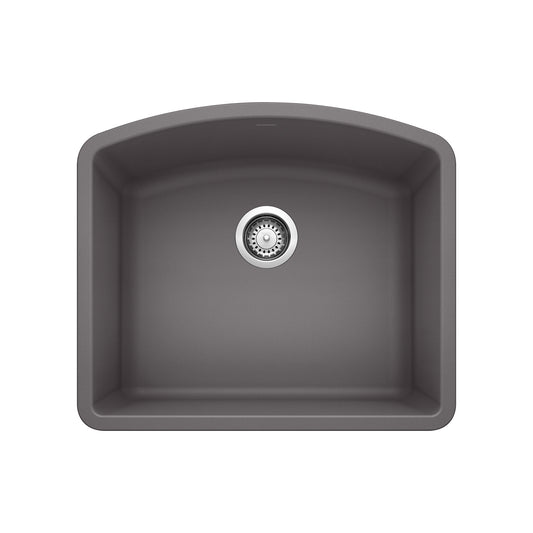 BLANCO 441468 Diamond Diamond SILGRANIT 24" Single Bowl Undermount Kitchen Sink - Cinder in Cinder