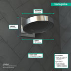 HANSGROHE 26232001 Rainfinity Showerhead 250 3-Jet with Wall Connector Trim, 2.5 GPM - Chrome