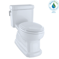 TOTO MS974224CEFG#01 Eco Guinevere Elongated 1.28 Gpf Universal Height Skirted Toilet With Cefiontect And Softclose Seat - Cotton White