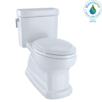 TOTO MS974224CEFG#01 Eco Guinevere Elongated 1.28 Gpf Universal Height Skirted Toilet With Cefiontect And Softclose Seat - Cotton White