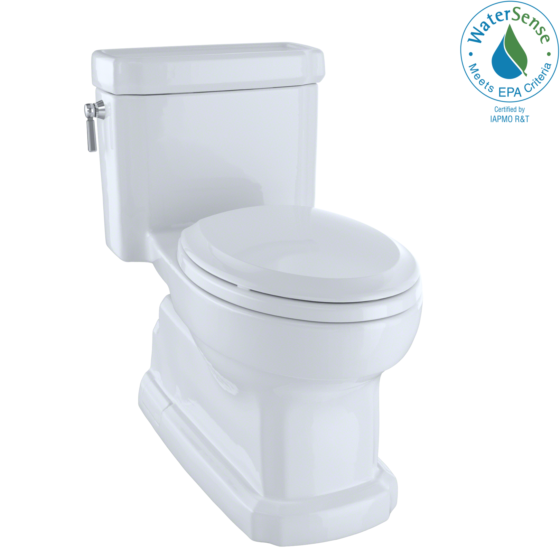 TOTO MS974224CEFG#01 Eco Guinevere Elongated 1.28 Gpf Universal Height Skirted Toilet With Cefiontect And Softclose Seat - Cotton White